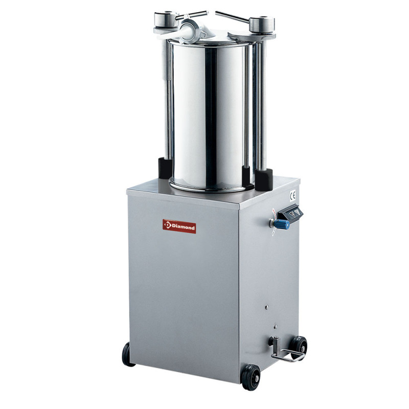Poussoir hydraulique vertical en inox, 25 litres sur roues Poussoir hydraulique vertical en inox, 25 litres sur roues