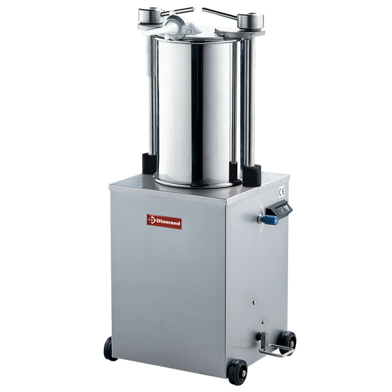 Poussoir hydraulique vertical en inox, 35 litres sur roues Poussoir hydraulique vertical en inox, 35 litres sur roues