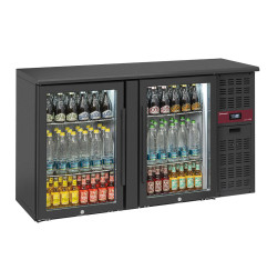 Refroidisseur de bouteilles 2 portes vitrées, 320 litres, pieds réglables