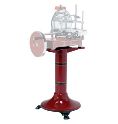 Socle en fonte (rouge vif) pour trancheuse