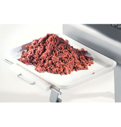 Hachoir en inox N° 32, Ø 6  mm, 600 kg/h, piètement sur roues