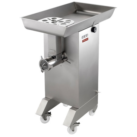 Hachoir en inox N° 32, Ø 4.5 mm, 700 kg/h, sur roues