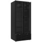 Vitrine ventilée positive 804 litres, 2 portes battentes, NOIRE Vitrine ventilée positive 804 litres, 2 portes battentes, NOIRE