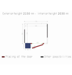 Chambre ISO 60 avec groupe, dim.int. 1630 x 1430 x h2030 mm (4,73 m³ )
