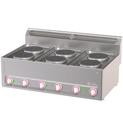 Cuisinière électrique 6 plaques, -Top-
