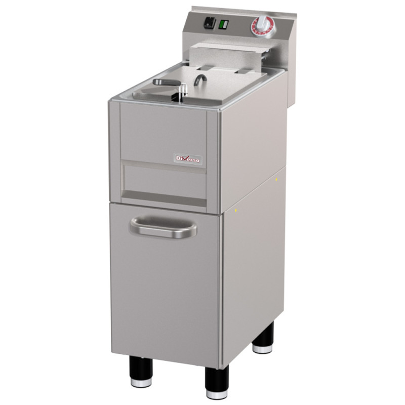 Friteuse électrique 13 litres sur meuble, avec vidange Friteuse électrique 13 litres sur meuble, avec vidange