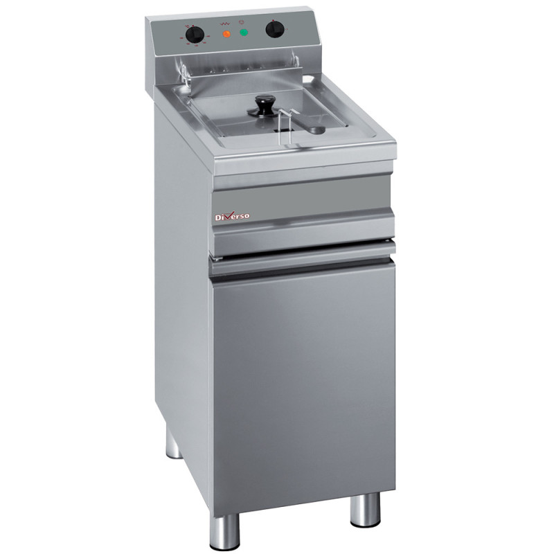 Friteuse électrique 1 cuve 14 litres sur armoire Friteuse électrique 1 cuve 14 litres sur armoire
