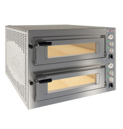 Four électrique 2x 6 pizzas diam.350mm, 2 chambres