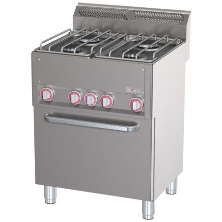 Fourneau 4 feux sur four à convection GN1/1