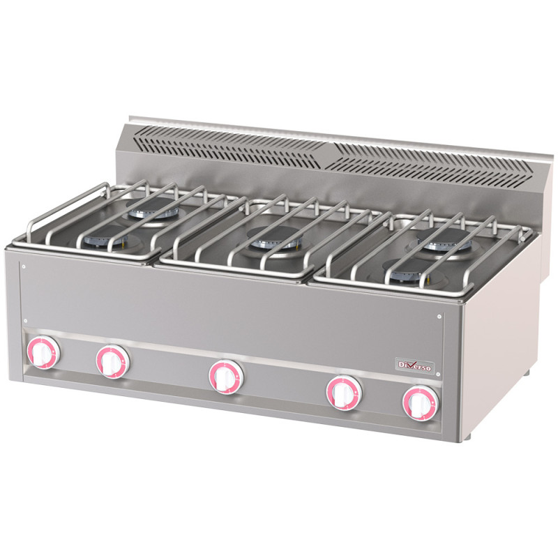 Cuisinière 6 feux gaz, -Top-