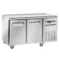 Table de congélation, ventilé, 2 portes GN 1/1, sur roues, 2 avec freins Table de congélation, ventilé, 2 portes GN 1/1, sur roues, 2 avec freins
