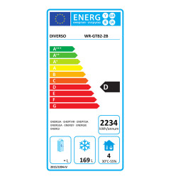 Table de congélation, ventilé, 2 portes GN 1/1, sur roues, 2 avec freins