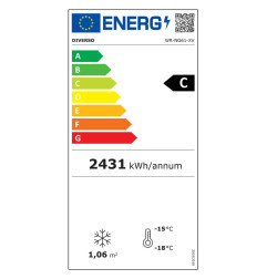 Armoire congélateur, porte vitrée, statique, 600 litres - Acier inox