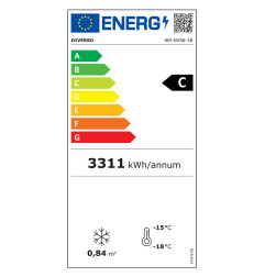 Vitrine Freezer verticale, 560 litres  - NOIRE