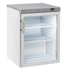 Frigo ventilé, porte vitrée, 200 Litres - blanc