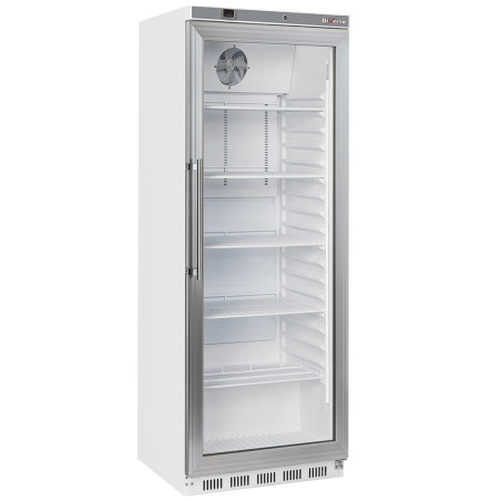 Armoire frigorifique, porte vitrée, ventilée, 400 Litres - blanc