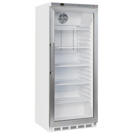 Armoire frigorifique GN 2/1, porte vitrée, ventilée, 600 Litres - blanc