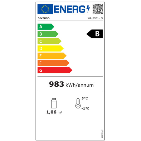 Armoire frigorifique GN 2/1, porte vitrée, ventilée, 600 Litres - blanc