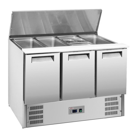 Saladette avec couvercle 4xGN1/1-150 mm + reserve 3 pt.GN 1/1