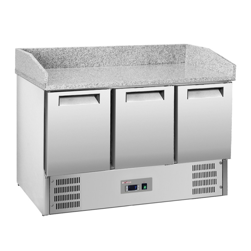 Table pizzas frigorifique 3 portes GN1/1, top en granit Table pizzas frigorifique 3 portes GN1/1, top en granit