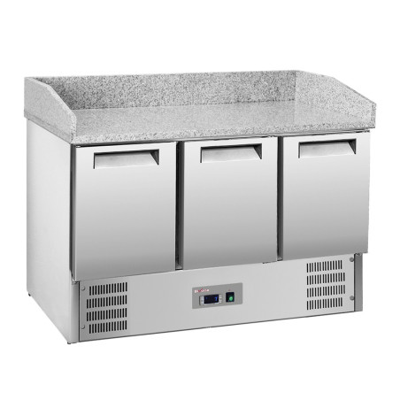 Table pizzas frigorifique 3 portes GN1/1, top en granit