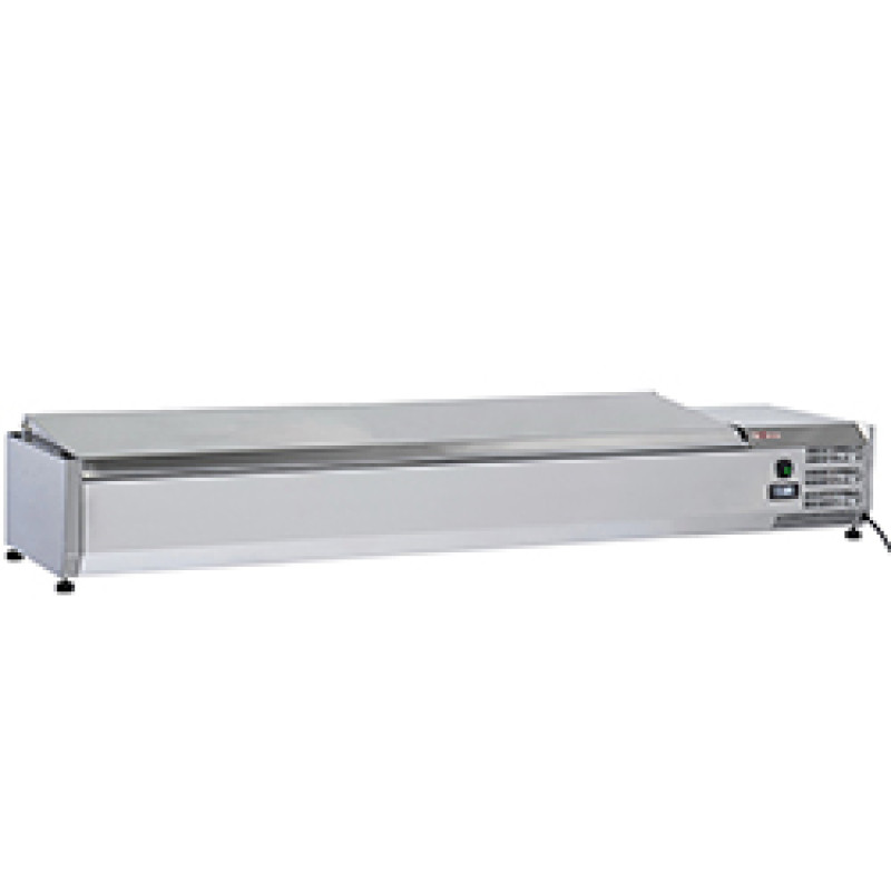 Structure réfrigérée 8 x GN 1/3 -150 mm, avec couvercle inox Structure réfrigérée 8 x GN 1/3 -150 mm, avec couvercle inox