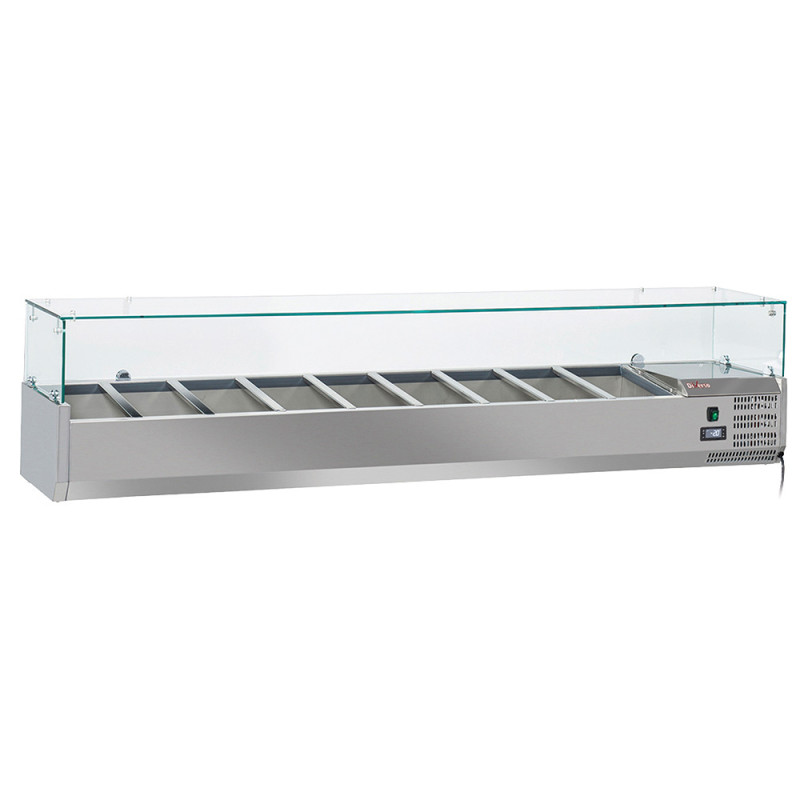 Structure réfrigérée 9x GN1/3 - 150 mm, avec vitre Structure réfrigérée 9x GN1/3 - 150 mm, avec vitre
