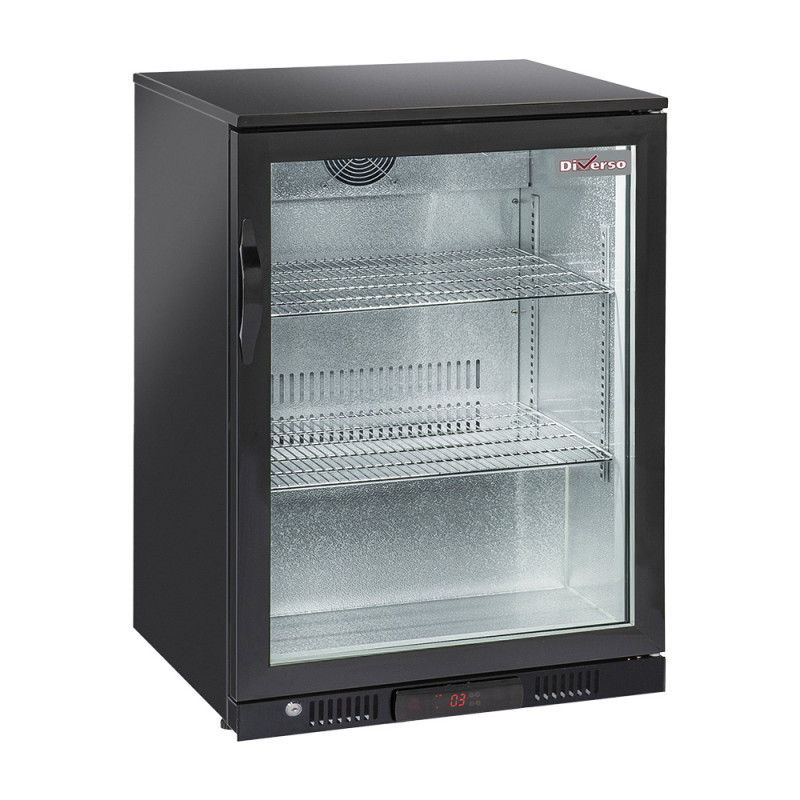Refroidisseur de bouteilles "arrière bar" ventilé, 1 porte vitrée battante Refroidisseur de bouteilles "arrière bar" ventilé, 1 porte vitrée battante
