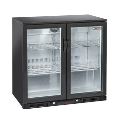 Refroidisseur de bouteilles "arrière bar" ventilé, 2 portes vitrées battantes 