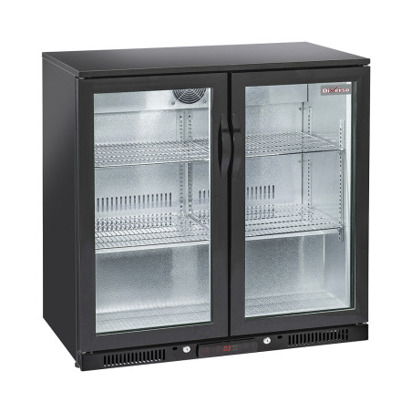 Refroidisseur de bouteilles "arrière bar" ventilé, 2 portes vitrées battantes 