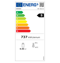 Refroidisseur de bouteilles "arrière bar" ventilé, 2 portes vitrées battantes 