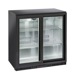 Refroidisseur de bouteilles "arrière bar" ventilé, 2 portes  vitrées coulissantes