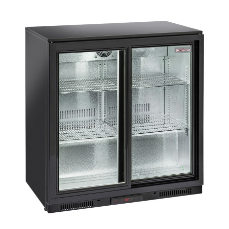 Refroidisseur de bouteilles "arrière bar" ventilé, 2 portes  vitrées coulissantes