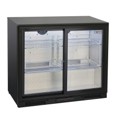 Refroidisseur de bouteilles ventilé, 2 portes vitrées coulissantes