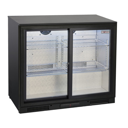 Refroidisseur de bouteilles ventilé, 2 portes vitrées coulissantes