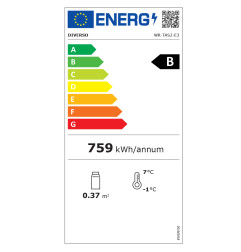 Refroidisseur de bouteilles ventilé, 2 portes vitrées coulissantes
