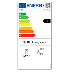 Vitrine de table ventilée, 4 faces vitrées, 4 niveaux, 80 litres - "Noire"