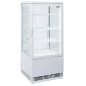 Vitrine de table ventilée 4 niveaux, 4 faces vitrées, 80 litres - BLANCHE Vitrine de table ventilée 4 niveaux, 4 faces vitrées, 80 litres - BLANCHE