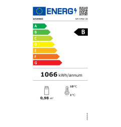 Vitrine Frigo verticale, 1 porte, 615 litres  - NOIRE
