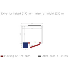 Chambre ISO 80 avec groupe, dim.int. 1430 x 1230 xh 2030 mm (3,57 m³ )