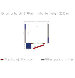 Chambre ISO 80 avec groupe, dim.int. 1630 x 1430 x h2030mm (4,73m³)