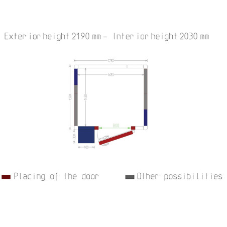 Chambre ISO 80 avec groupe, dim.int. 1630 x 1430 x h2030mm (4,73m³)