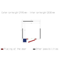 Chambre ISO 80 avec groupe, dim.int. 2030 x 2030 x h2030mm (8,37m³)