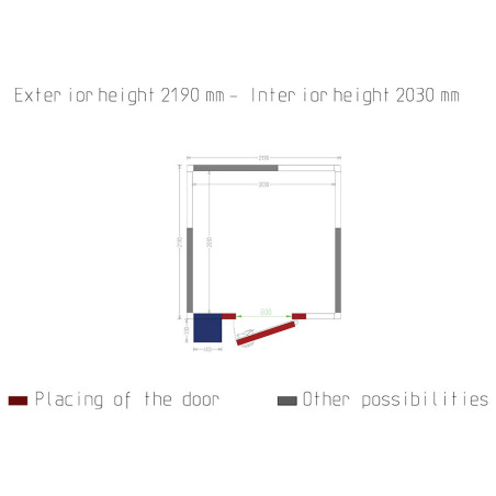 Chambre ISO 80 avec groupe, dim.int. 2030 x 2030 x h2030mm (8,37m³)
