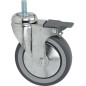 ROULETTE PIVOTANTE A TIGE FILETE M12 DIAM 125 mm (avec frein) ROULETTE PIVOTANTE A TIGE FILETE M12 DIAM 125 mm (avec frein)