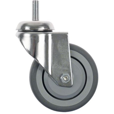 ROULETTE PIVOTANTE A TIGE FILETE M12 DIAM 100 mm (sans frein)