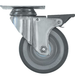 ROULETTE PIVOTANTE A PATINE 95x70 mm DIAM 100 mm (avec frein)