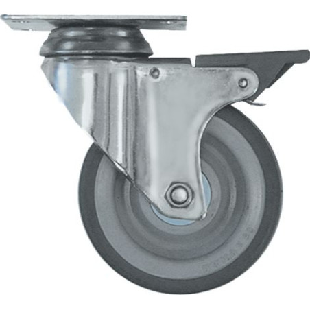 ROULETTE PIVOTANTE A PATINE 95x70 mm DIAM 100 mm (avec frein)