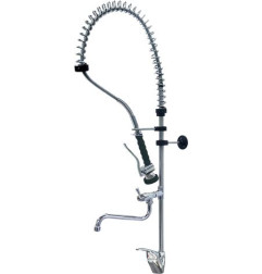 Douchette à ressort pour cuisine professionnelle avec robinet mono-mitigeur (+200)