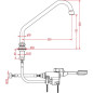 Kit robinet, pédale et flexible (eau chaude et froide) Kit robinet, pédale et flexible (eau chaude et froide)
